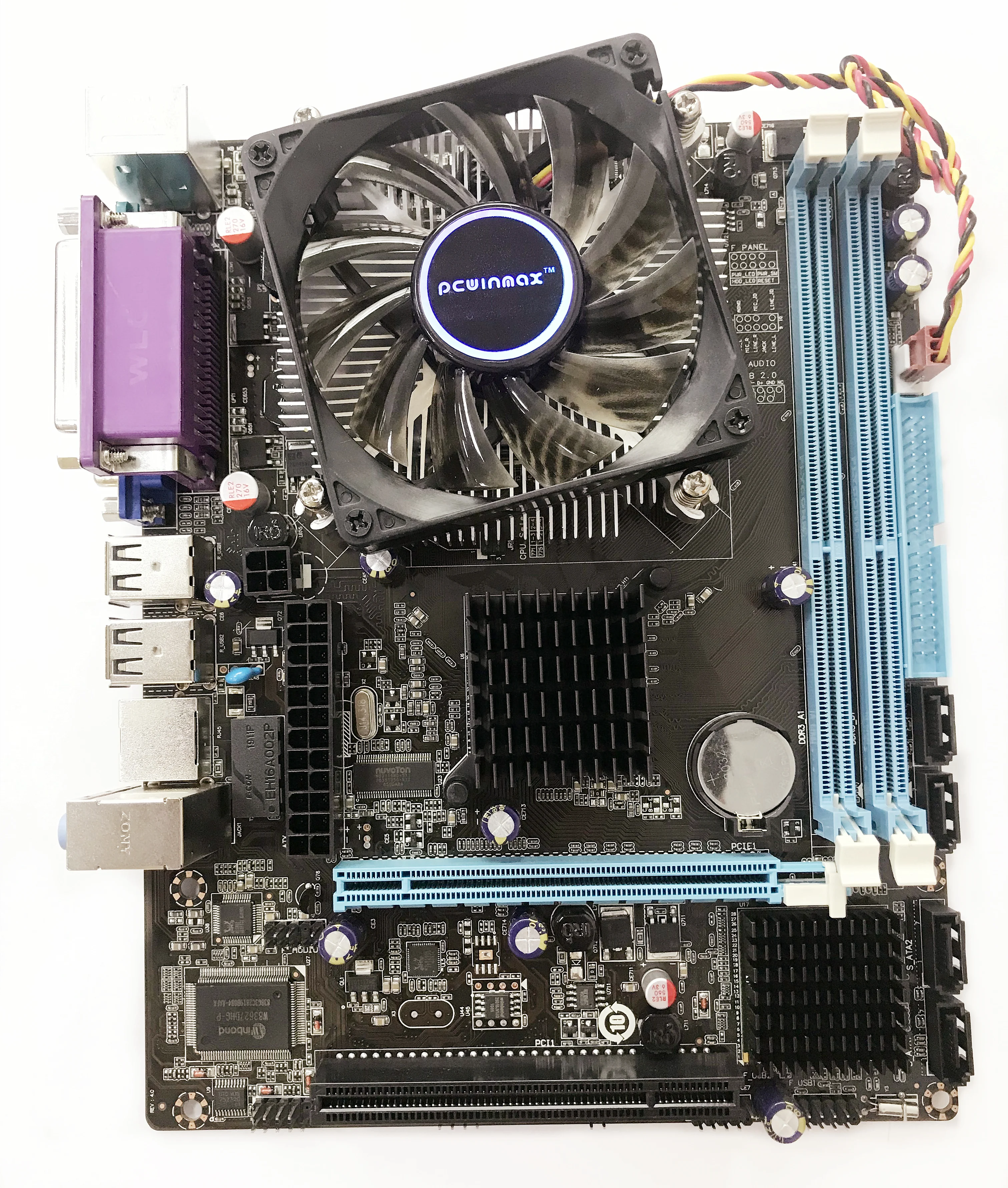 

PCWINMAX LGA 775 G41 motherboard set with CPU E5xxx.RAM DDR3 4G, FAN the kit of motherboard