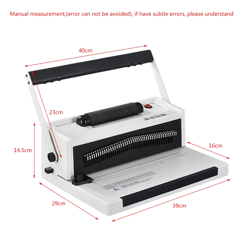 Text binding of single coil spiral ring binding machine of binding machine