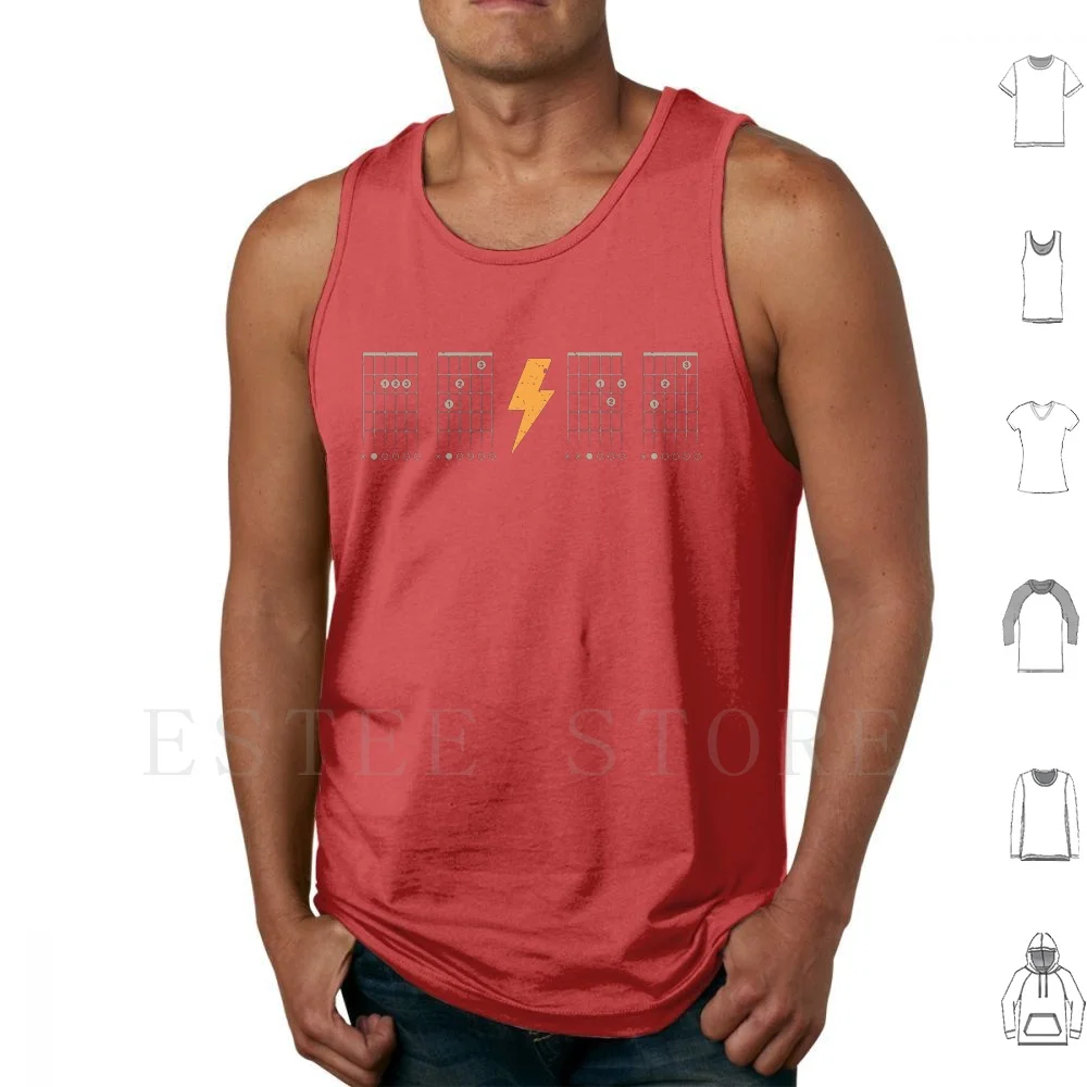 

Back In Black Tank Tops Vest Sleeveless Angus Young Roll Blues Guitar Solo Loud Music Song Thunder Struck