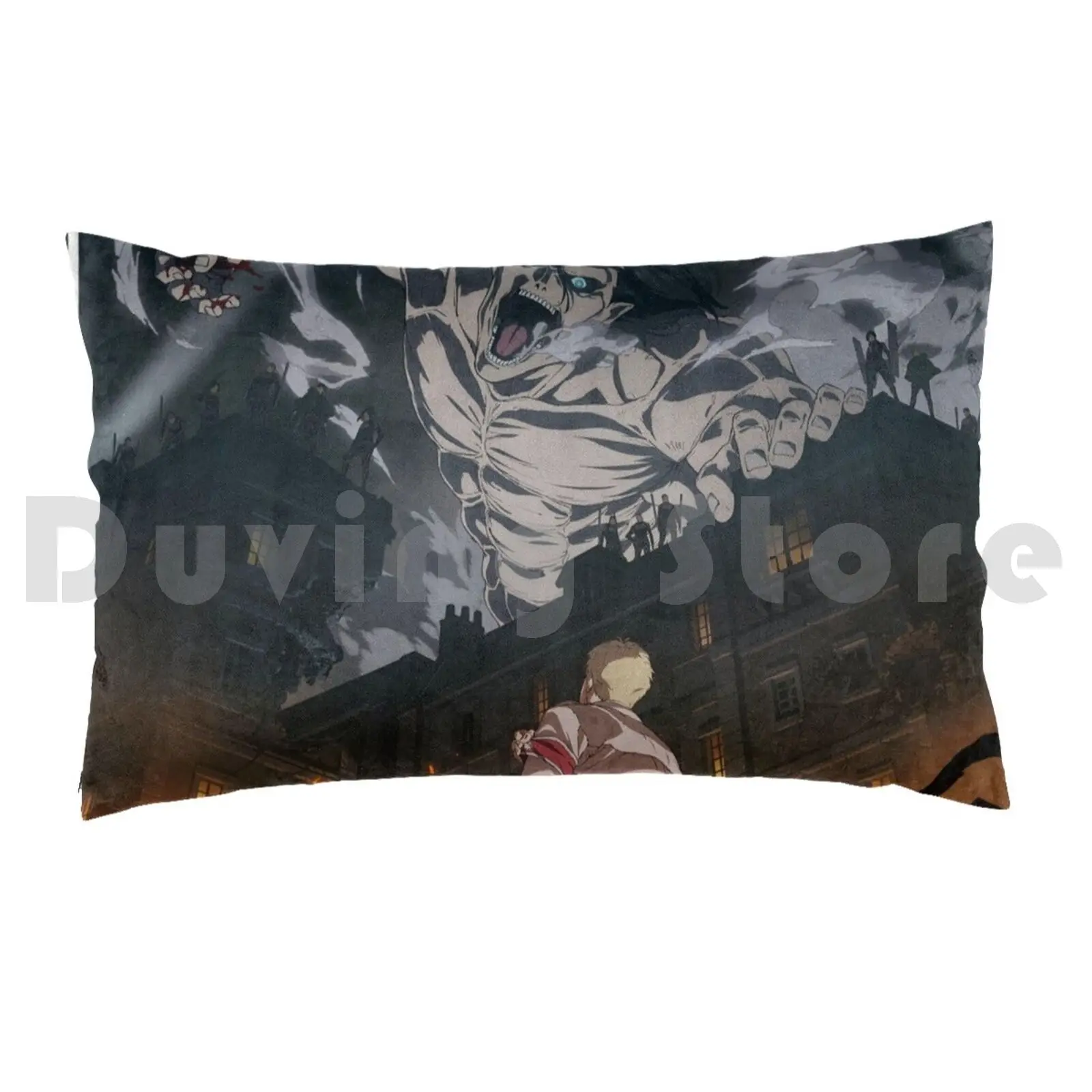 Final Season Pillow Case Printed 50x75 Anime Season 4 Japanese Japan Manga Action Shingeki No