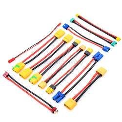 1PCS XT30 XT60 XT60H XT90 XT90S EC3 EC5 MPX T Deans JST Male to Female Extension Cable Wire 12AWG / 14AWG for RC Battery Charger