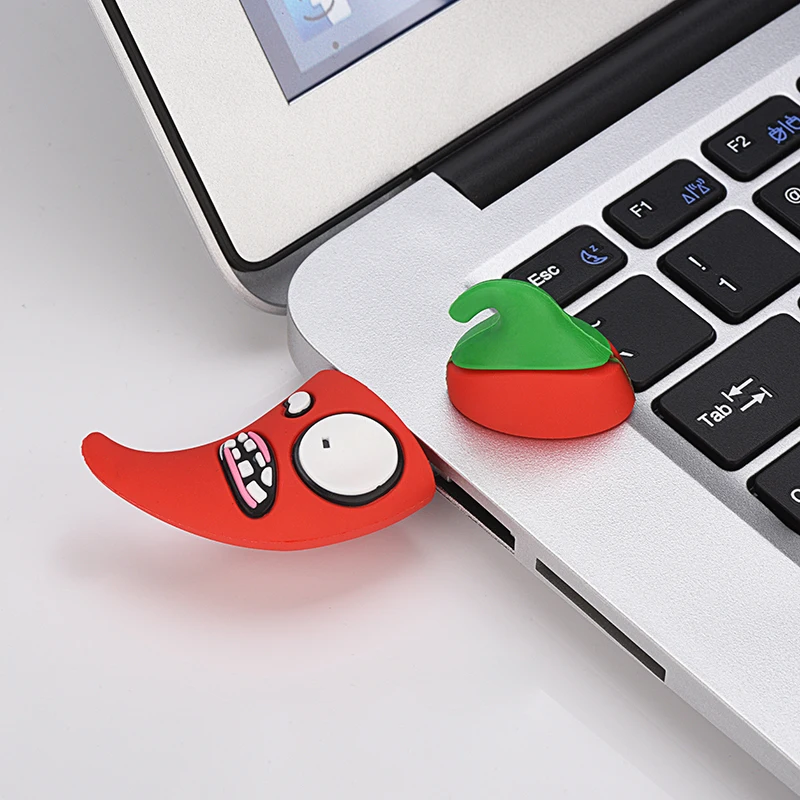 Pamięć USB 32GB 64GB 128GB Cartoon Pendrive 4GB 8GB 16GB pen Drive chili marchew warzywa Pendrive usb 2.0