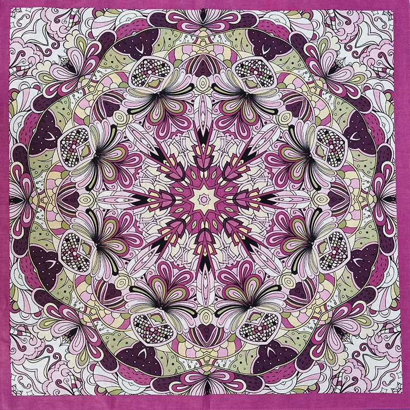 Groothandel Mode Dame Mooie Bloem Katoenen Bandana Vierkante Sjaal Hoofdband Paisley Geschenken Voor Vrouwen/Meisjes