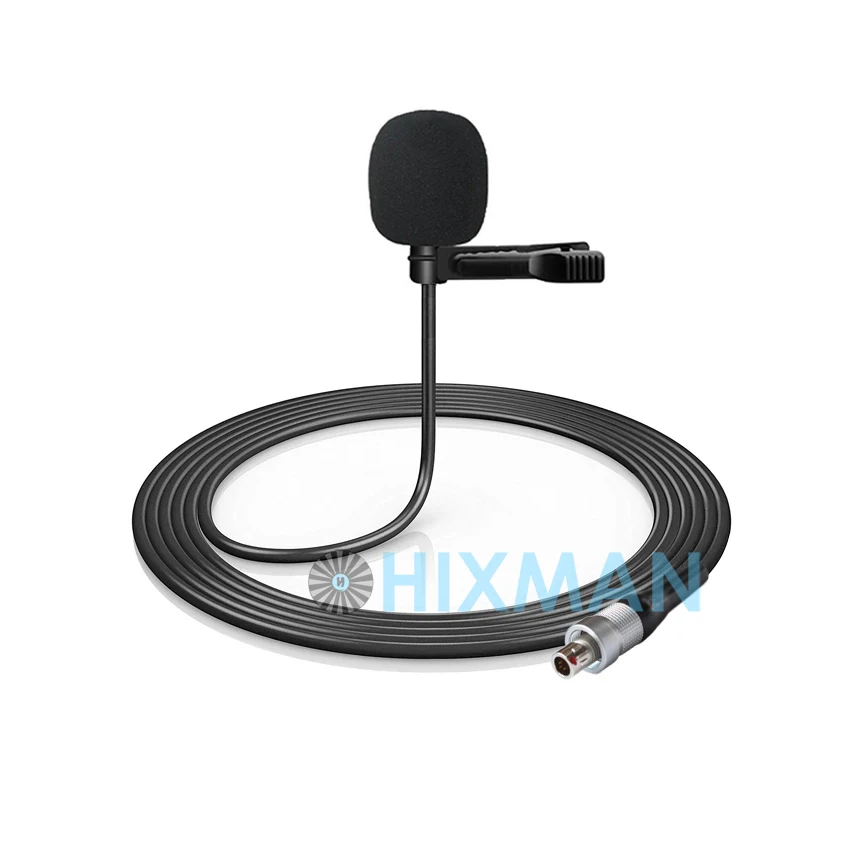 HIXMAN LB3-S3 OmniDirectional Lav Lavalier Lapel Microphone For Sennheiser Shure wisycom Zaxcom Transmitter with 3-Pin Plug