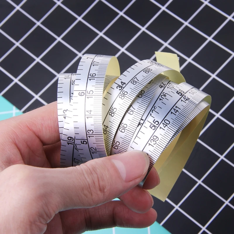 1Pc 90/151cm Self Adhesive Metric Measure Tape Vinyl Silver Ruler For Sewing Machine Sticker