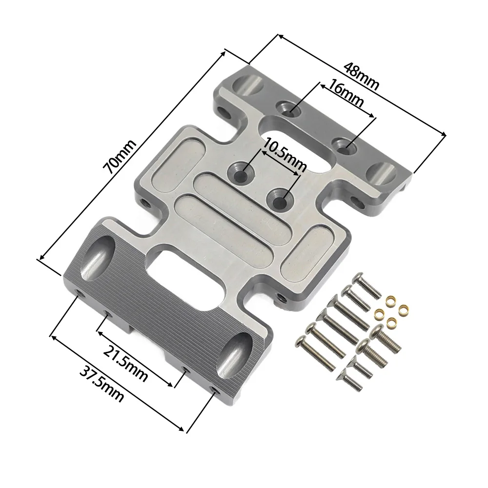 Aluminum Alloy Chassis Center Skid Plate With Screw Replacement Accessory Fit For Axial SCX10 1/10 RC Crawler Car Parts
