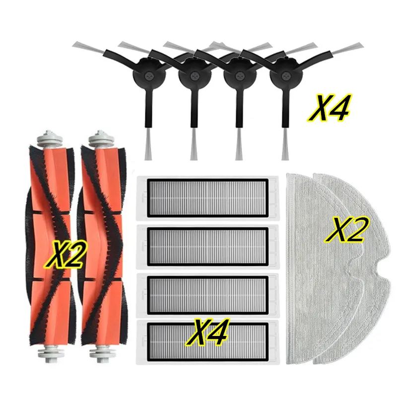 أفضل أجزاء لـ Roborock S55 جهاز آلي لتنظيف الأتربة الكناسة الرئيسية الجانبية فرشاة Hepa فلتر خرقة القماش أطقم اكسسوارات Robrock