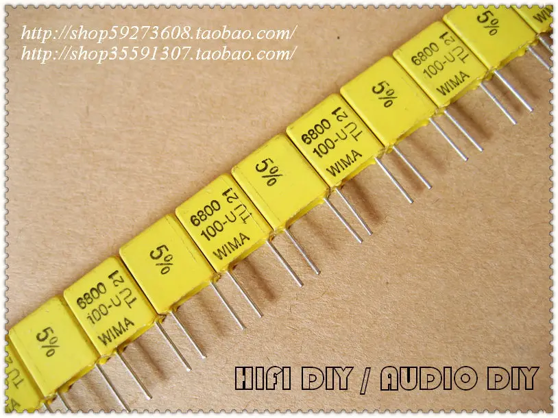 

20pcs/50pcs Yellow copper foot WIMA FKC2 series 6800pF/100V 5% foil film capacitor (6.8nF 682) free shipping