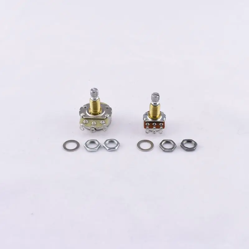 Made in Korea Alpha Brass Shaft Potentiometer Guitar POT electric bass Potentiometer A250K B500K