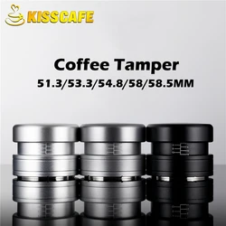 51.3/53.3/54.8/58/58.5mm Coffee Tamper Barista Stainless Steel Spring Press-Style Powder Hammer Coffee Tool Free Custom Logo