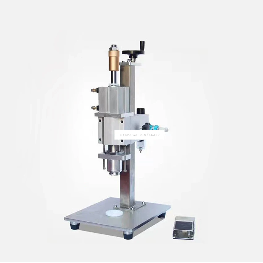 

DFS15 Pneumatic Vial Cap Locking Machine Bottle Capper Electromagnetic Induction Vial Sealing Machine M5L/min 0.4 Kpa 15/18/22mm