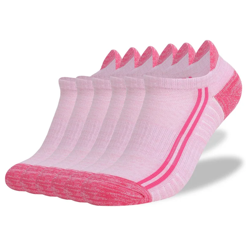 6 Pairs Professional Running Socks Women/Men Outdoor Sport Breathable Thicken Cushion Fitness Hiking Low Cut Short  Ankle Sock