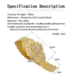 Sunspices-Cintan marokkanische goldene Farbe für Frauen, Taillenkette, arabischer Hochzeitsschmuck, Robenschärbe, Körperkette 8 Hauptverkaufsgold Hochzeitsgürtel - №4