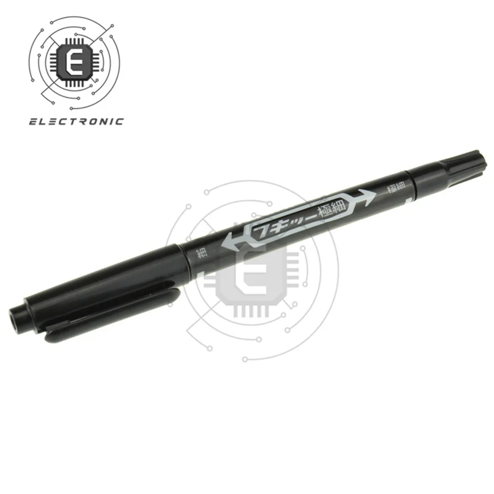Marcador de tinta para placa de circuito pcb, 5 lâmpadas ccl marcador duplo para reparo pcb faça você mesmo ccl circuito impresso diagrama preto/azul/vermelho