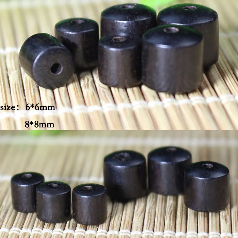 Natural Ebony Chicken Wing Wood beads Bucket Shape Spacer Beads For Jewelry Making Diy Buddhist Bracelets Findings Charms 6/8mm