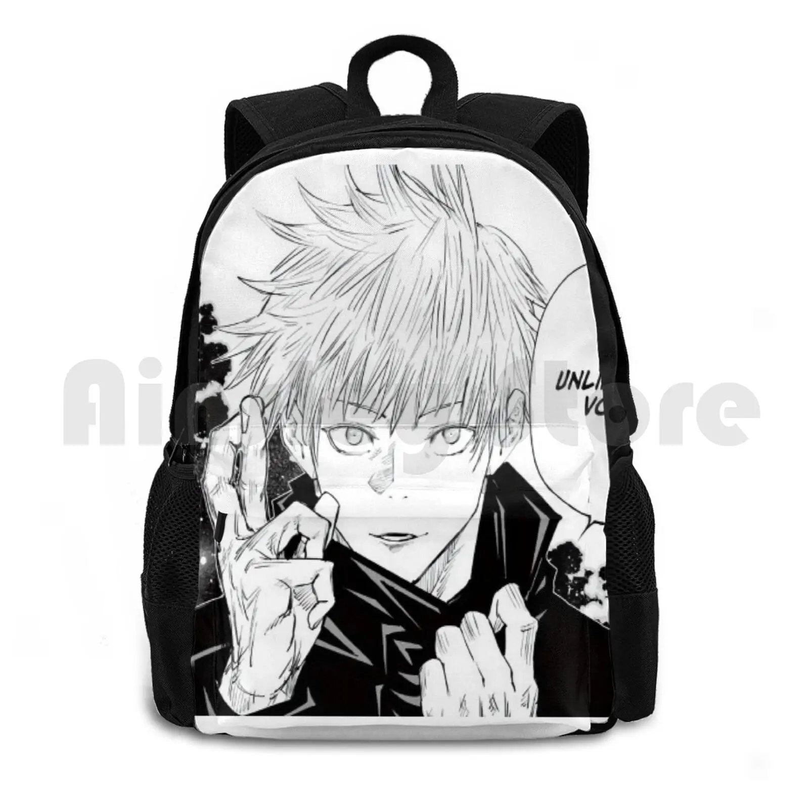 ساتورو جوجو / / جوجوتسو كايسن المشي لمسافات طويلة في الهواء الطلق على ظهره ركوب الخيل تسلق حقيبة رياضية Jujutsu Kaisen Satoru Gojo Haikyuu Haikyuu