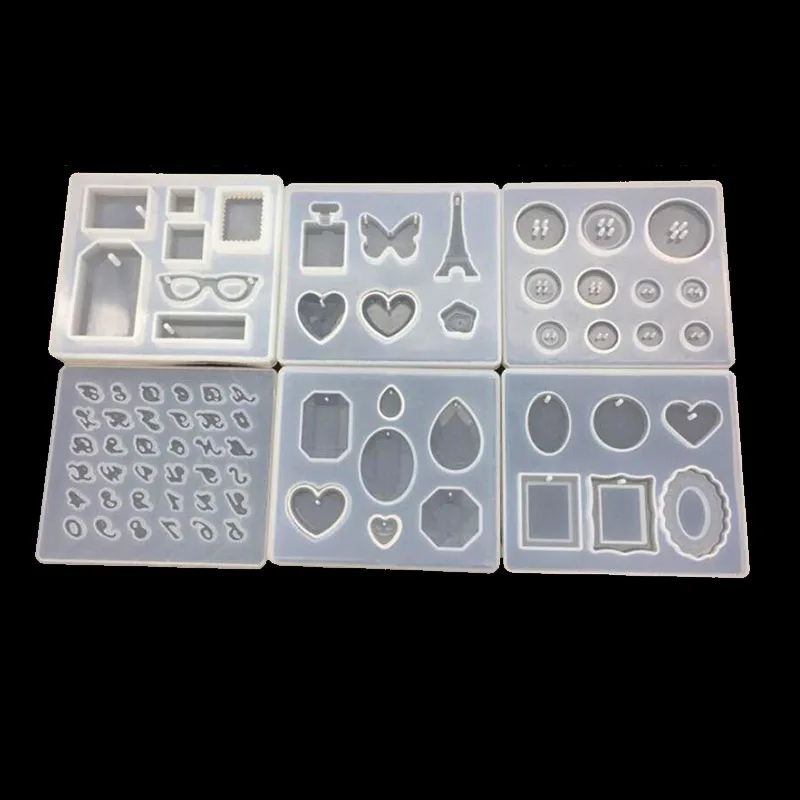 Pendant Silicone Mold Round Heart Drop  Resin Mold For Necklace Keychain DIY Crystal Epoxy Resin Jewelry Making