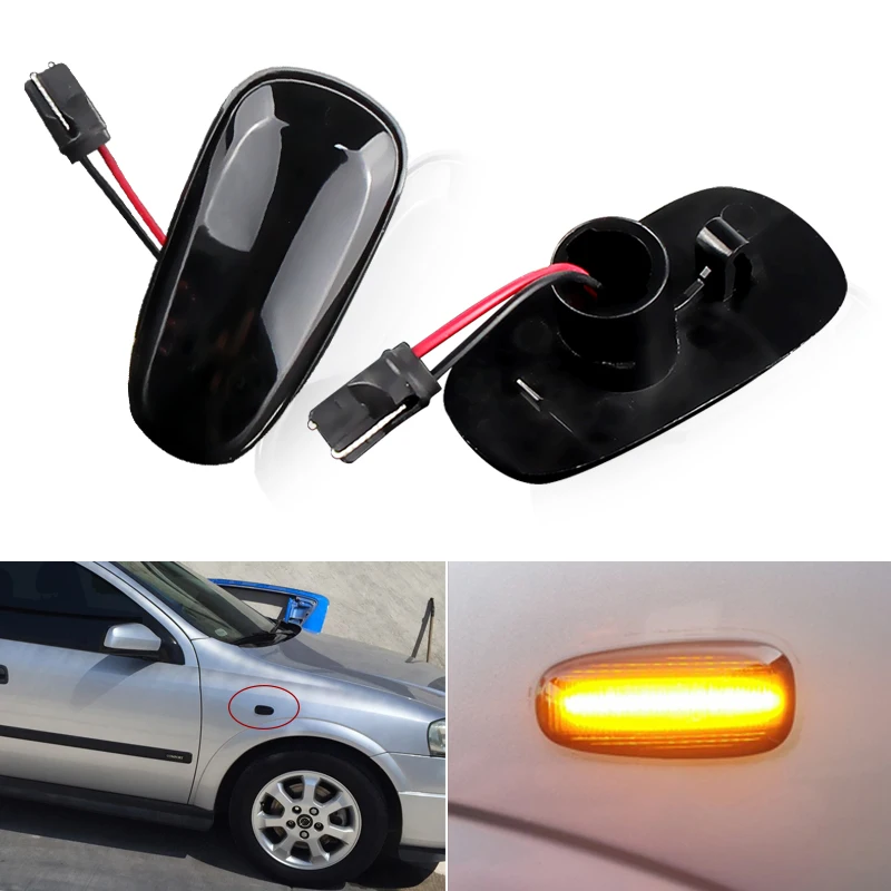 

2x Dynamic Turn Signal Light For Opel Zafira A 1999-2005 For Opel Astra G 1998-2009 Side Marker Lamp Sequential Blinker