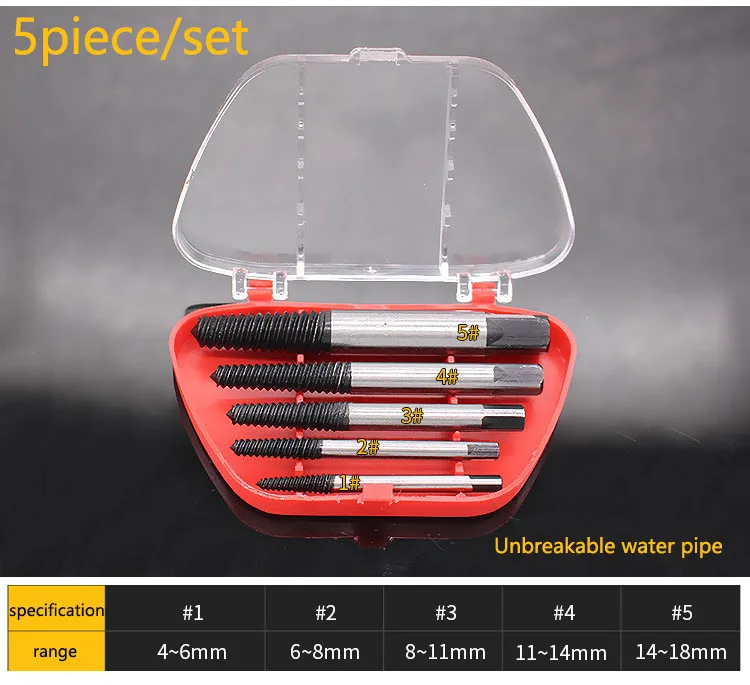 Damaged Screw Extractor Drill Bits Guide Set Broken Speed Out Easy out Screw extractor Stripped Screw Remover Tool