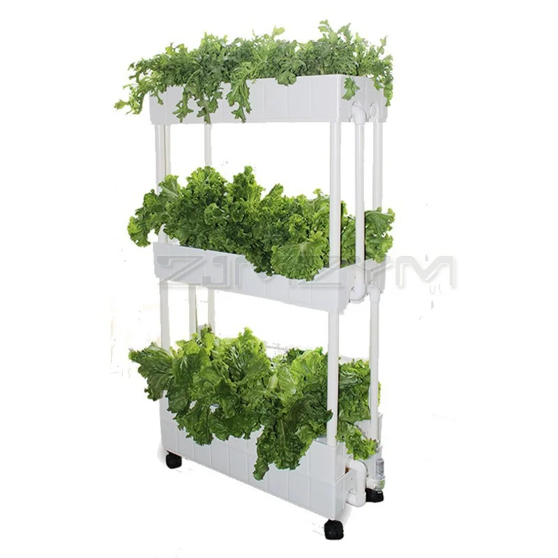 4 Layers 48 Holes alcony vegetable combination soilless cultivation equipment organic vegetable planting box with LED Light