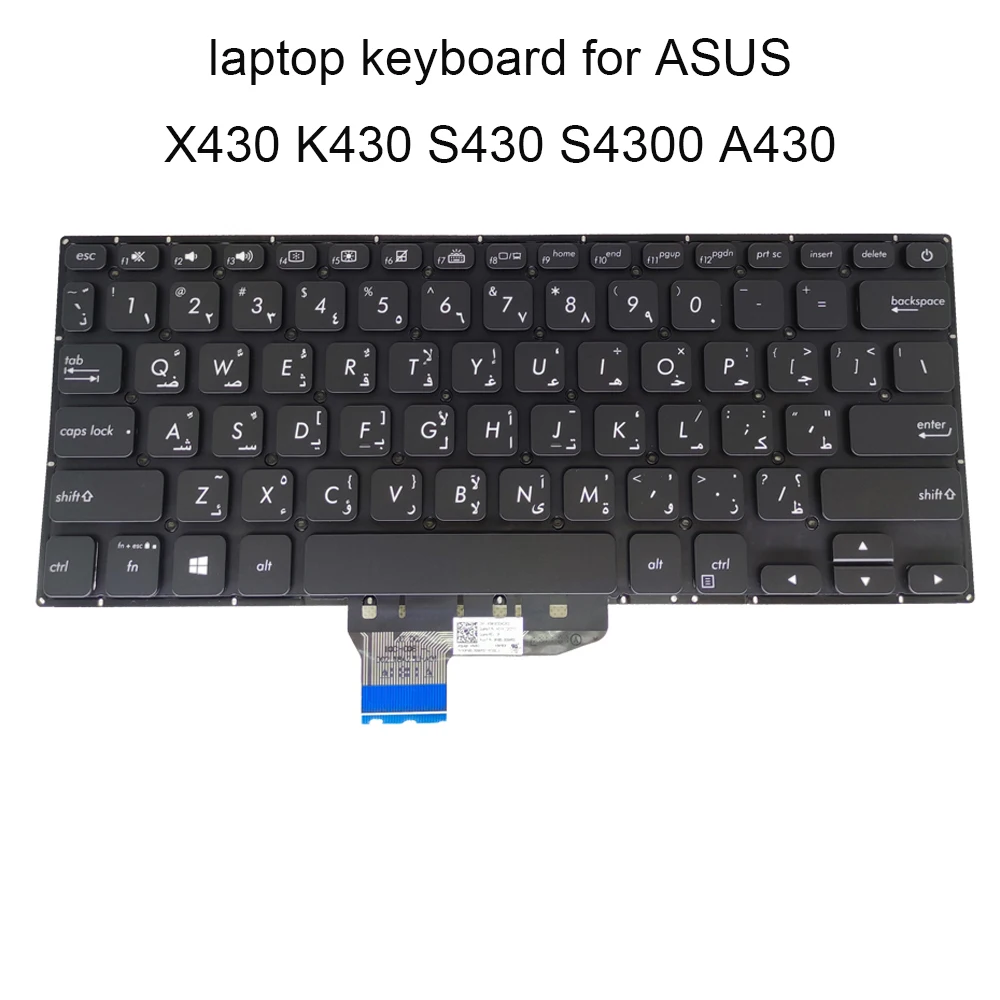 

Arabic Keyboards backlight for ASUS VivoBook S430 X430 X430U X430UA X430UF K430 AR Keyboard silver black 0KNB0 260AAR00 2608AR00