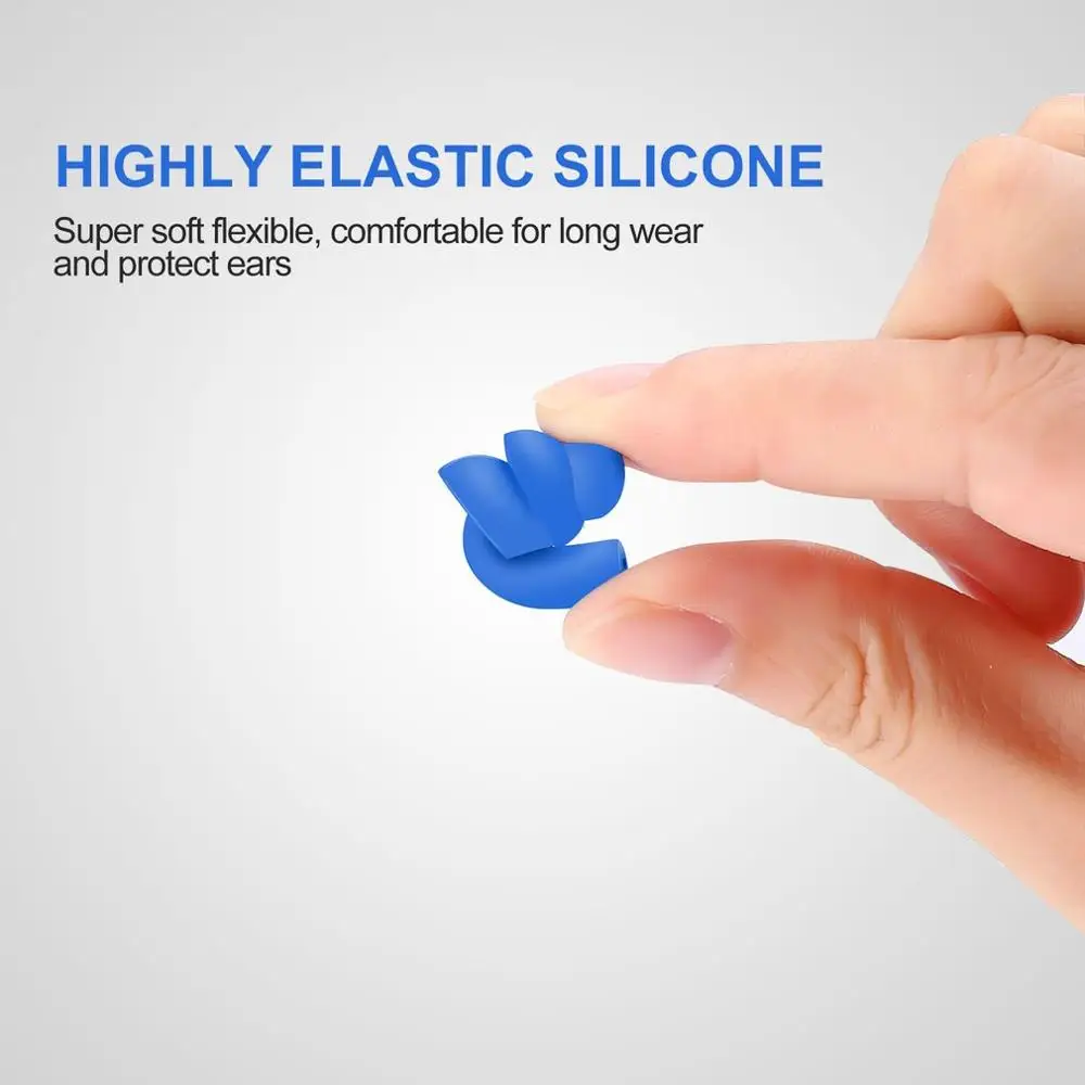 1Pair Spiral Waterproof Silicone Ear Plugs Anti Noise Snoring Earplugs Comfortable For Sleeping Noise Reduction Accessory