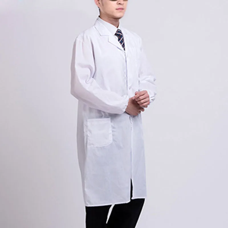 

White Lab Coat Doctor Hospital Scientist School Fancy Dress Costume for Students Adults JAN88