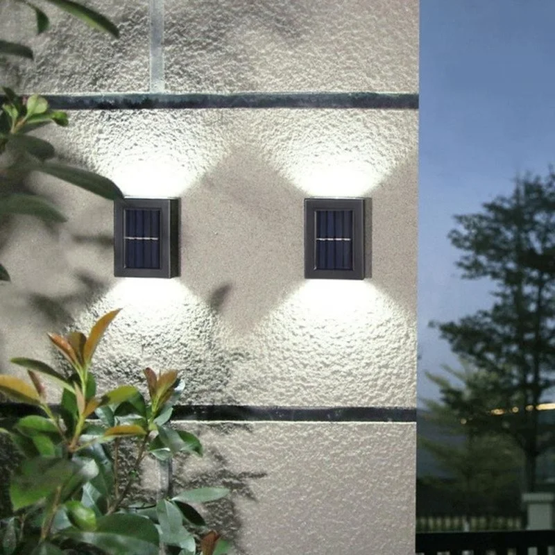 Outdoor Solar Lamp LED Solar Light Wall Street Light Lamp Solar Powered Sunlight IP65 Waterproof Solar Lamp Garden Decorative