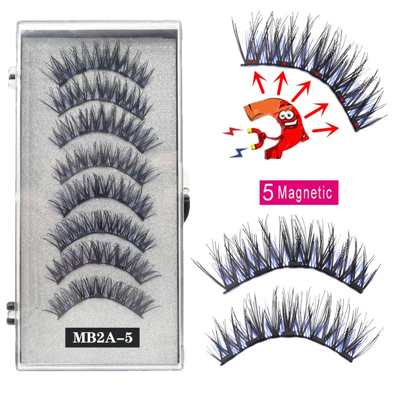 8 Pcs Natural Magnet Eyelashes Natural Thick False Eyelashes 3D Eyelashes Reusable Makeup Eyelash Tool Free Shipping