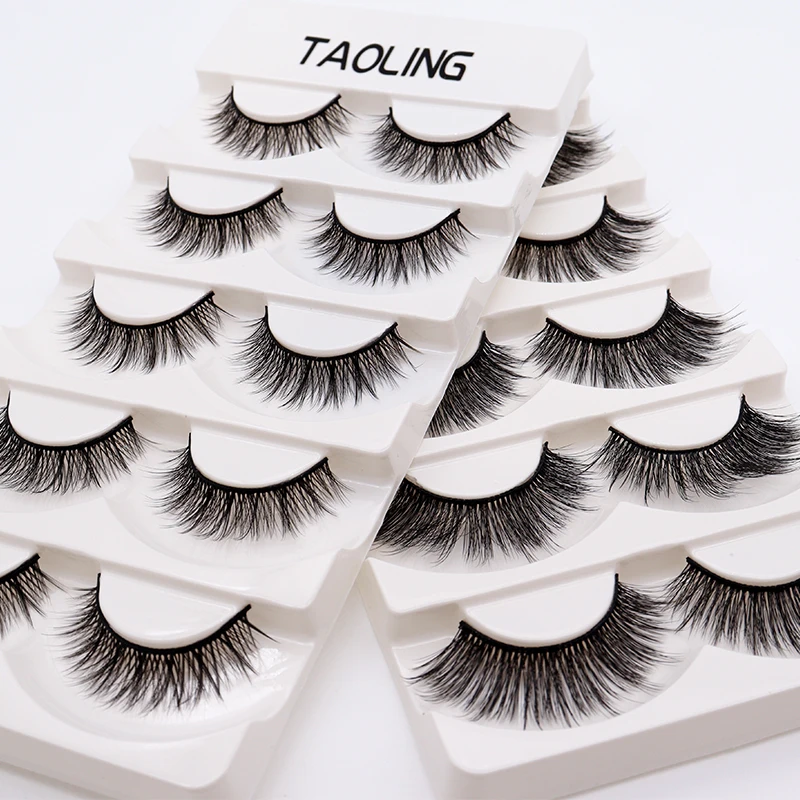 

5 pairs Handmade 3D Real Mink Hair Beauty Thick Long False Mink Eyelashes Fake Eye Lashes Sexy Eyelash Extension Natural Curling