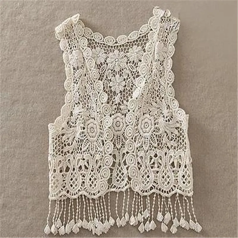 New Toddler Kids Baby Girls Crochet Lace Hollow Vest Tassel Waistcoat Cardigan Tops