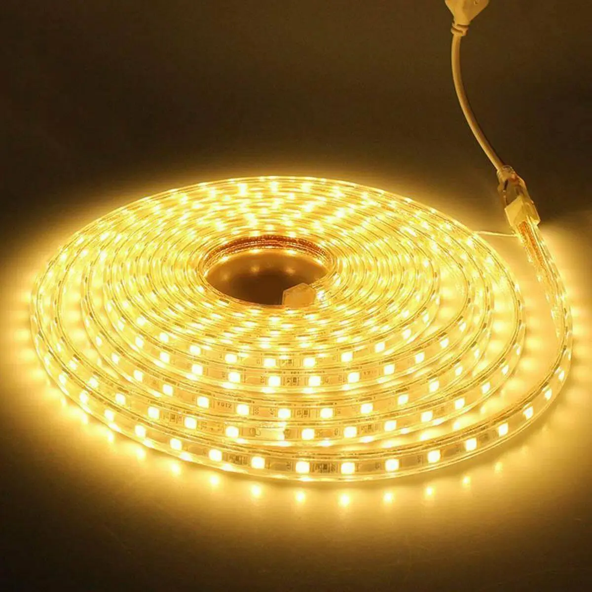 220V LED Strip Light IP67 Waterproof SMD 5050 Led Strip Flexible EU Power Plug 60led/m 1M 2M 3M 5M 10M 15M 20M Indoor Outdoor