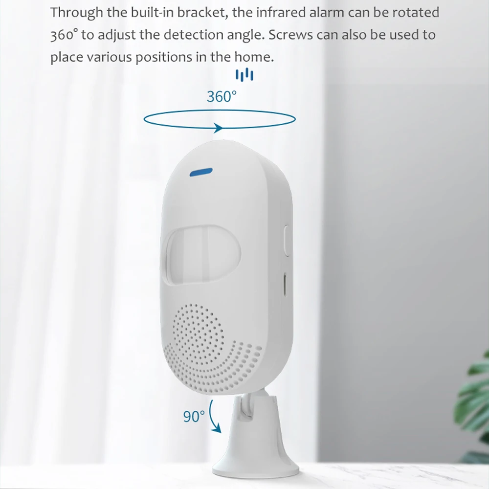 Sensore rilevatore di movimento Pir con allarme a infrarossi indipendente Tuya WIFI per lavori di sicurezza domestica con Alexa