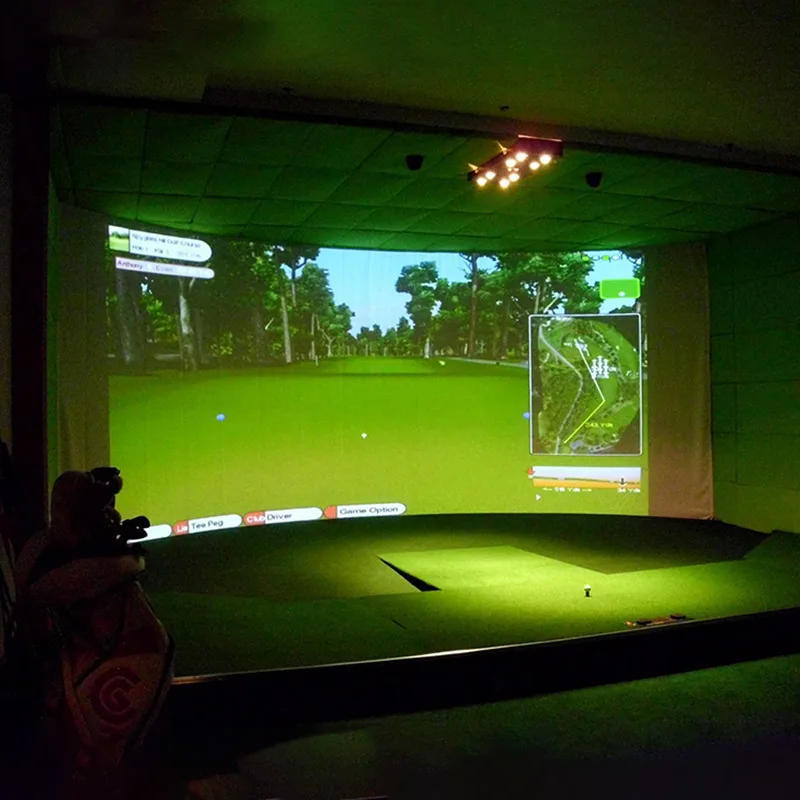 Golf Ball Simulator Curtain Impact Display Projection Screen Indoor White Cloth Material Golf Exercise Golf Target F