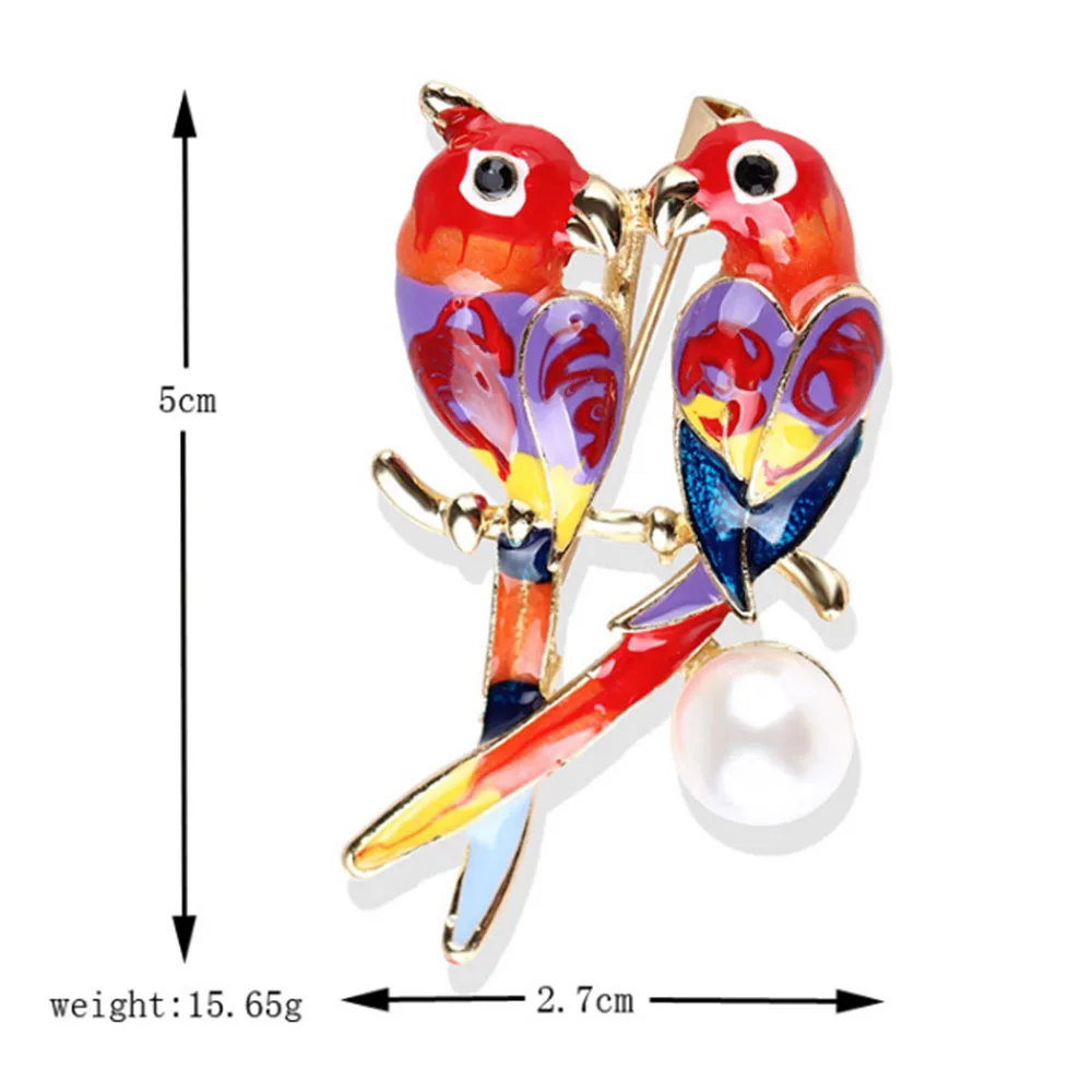 Brand new cute parrot multicolor fashion rhinestone brooch