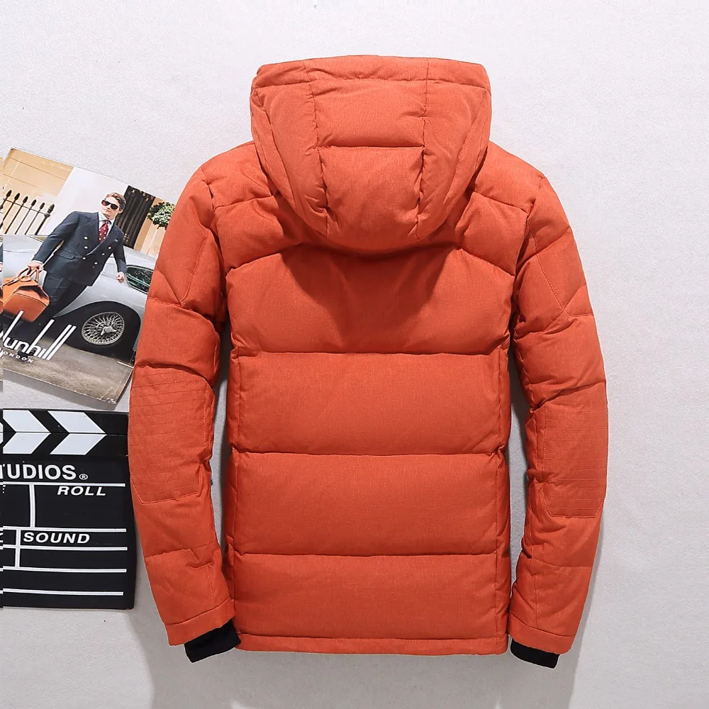 High quality Winter White Duck Down Jacket Men Travel Hiking Thicken Warm Hooded Puffer Jackets Windproof Overcoat Down Coat