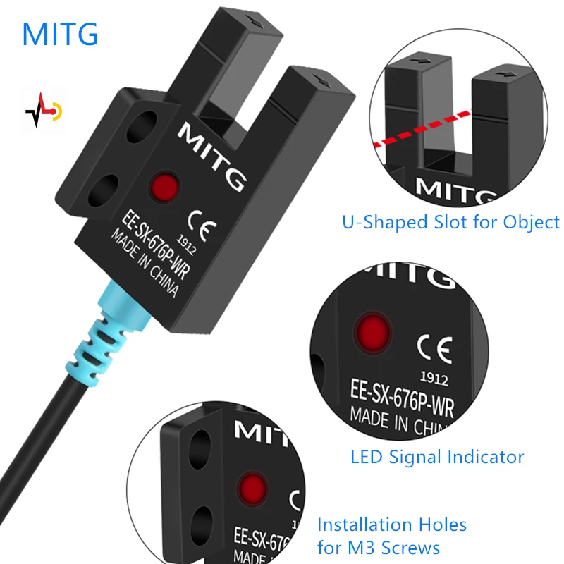 U-Förmigen Schlitz Lichtschranke EE-SX67 Serie SX 670 671 672 673 674 675 676 677 Induktion Grenze Sensor NPN PNP NO NC 5V-24V – Detail 1