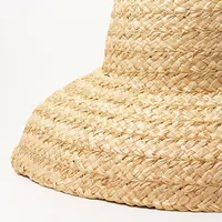 Fashion Women Wide Brim Raffia Hat Women Vacation Beach Hats Flat Top Straw Hat Summer Sun Hat Ladies UV Bucket Hat Wholesale - Image 5