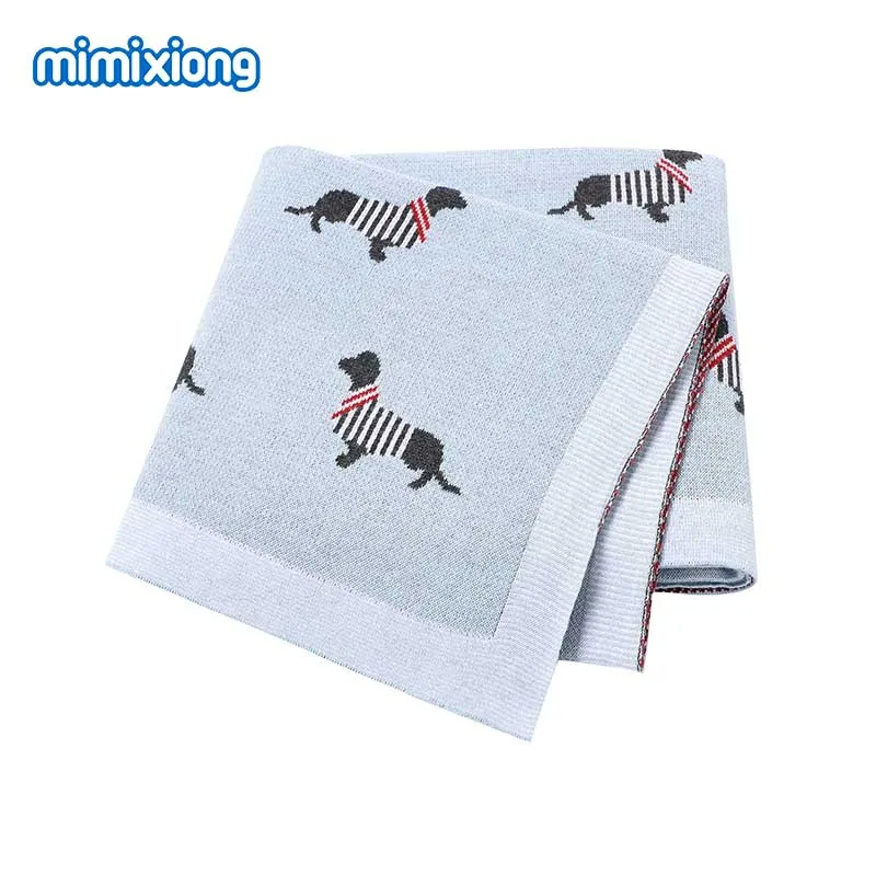 Babydecken Neugeborenen Cartoon Swaddle Wrap Monatliche Decken 100% Baumwolle Gestrickte Kleinkind Kleinkind Outdoor Spielen Clip Matten 100*80 cm