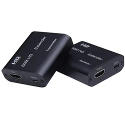 1 para HDMI-kompatybilny z przedłużaczem RJ45 nadajnik-odbiornik Adapter 4K HD 60M Extender przez Ethernet CAT 5E/6 dla PS4 HDTV PC