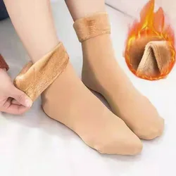 Calcetines térmicos de terciopelo para mujer, medias gruesas para dormir, para otoño e invierno, novedad