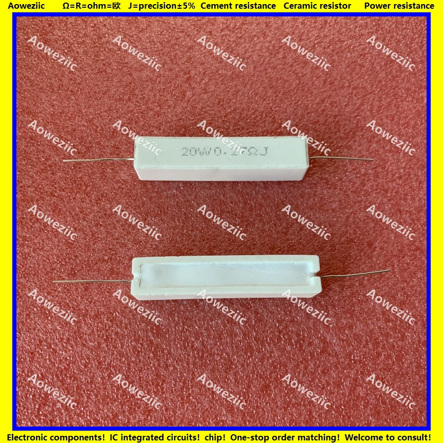 

10Pcs RX27 Horizontal cement resistor 20W 0.27 ohm 20W 0.27R 0.27RJ 20WR27J Ceramic Resistance precision 5% Power resistance