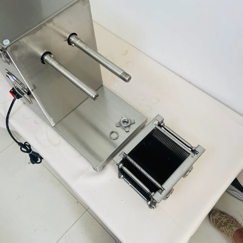 Stainless Steel Meat Slicer Fully Automatic Desktop Cutting Grinder Machine Meat Slicer Meat Cutter Dicing Machine 1500W 220V view 6