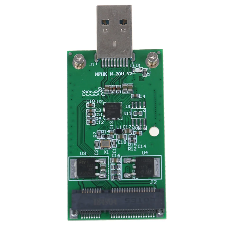 1Pc Mini USB 3.0 naar PCIE mSATA Externe SSD PCBA Conveter Adapter Card Computer Connectoren Levert