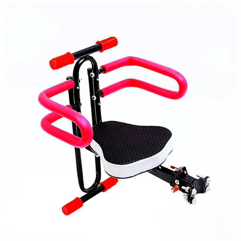 

Electric Bicycle Saddle Baby Chair Children Safety Seat Quick Release with Armrest and Pedal Handle Safely Stable Detachable