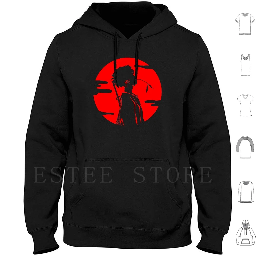 Mugen Hoodies Champloo Mugen Red Moon Silhouette