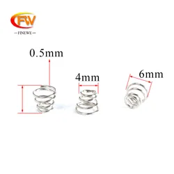FINEWE 10pcs/lot 0.5mm Wire Diameter Small Conical Spring Tower Pagoda Spring Contact Compression Battery Spring