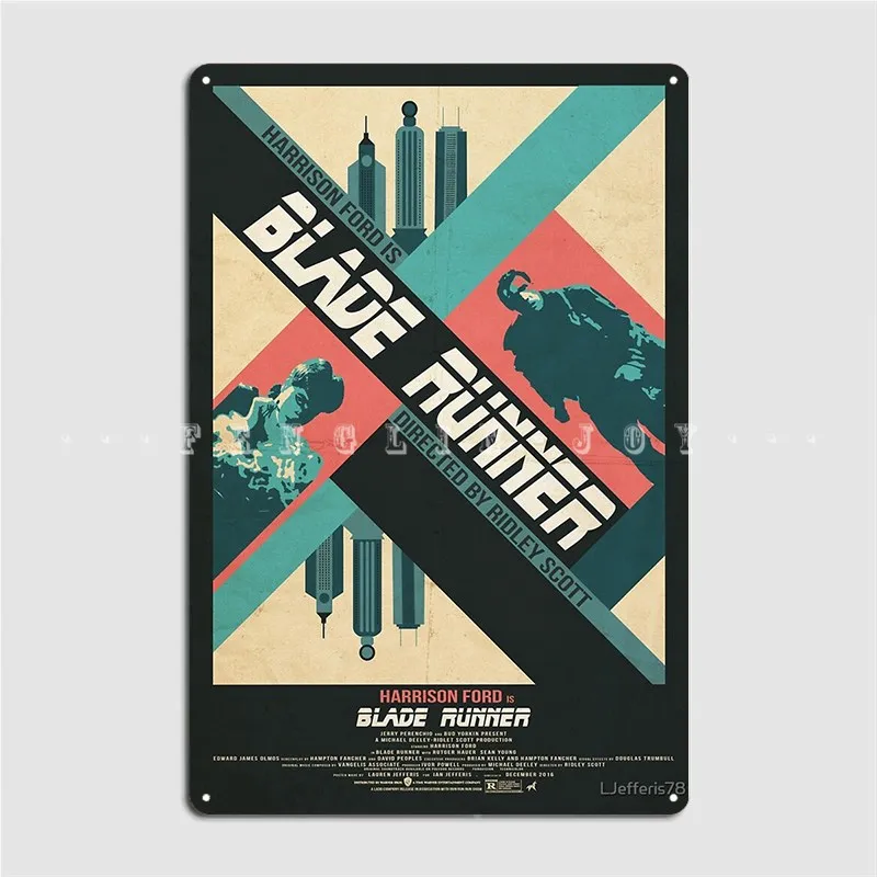 Ridley Scott's Blade Runner Film Metal Sign Cinema Living Room Club Bar Retro Painting Décor Tin Sign Poster