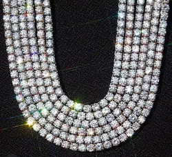 TOPGRILLZ 5MM Iced Out Bling AAA Zircon 1 Row Tennis Chain Necklace Men Hip hop Jewelry dropshipping