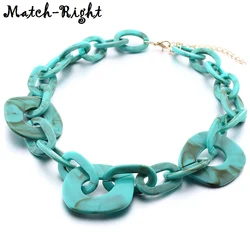 Match-Right Trendy Women Geometric Necklaces & Pendants Statement Necklace with Acrylic Pendant for Women Jewelry SP454
